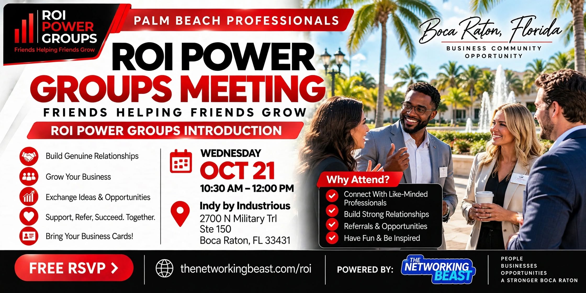 ROI Power Groups event banner